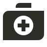 Icône de dossier avec un symbole de croix médicale au centre.