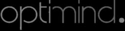 Logo du mot optimind en lettres minuscules grises avec un point à la fin.